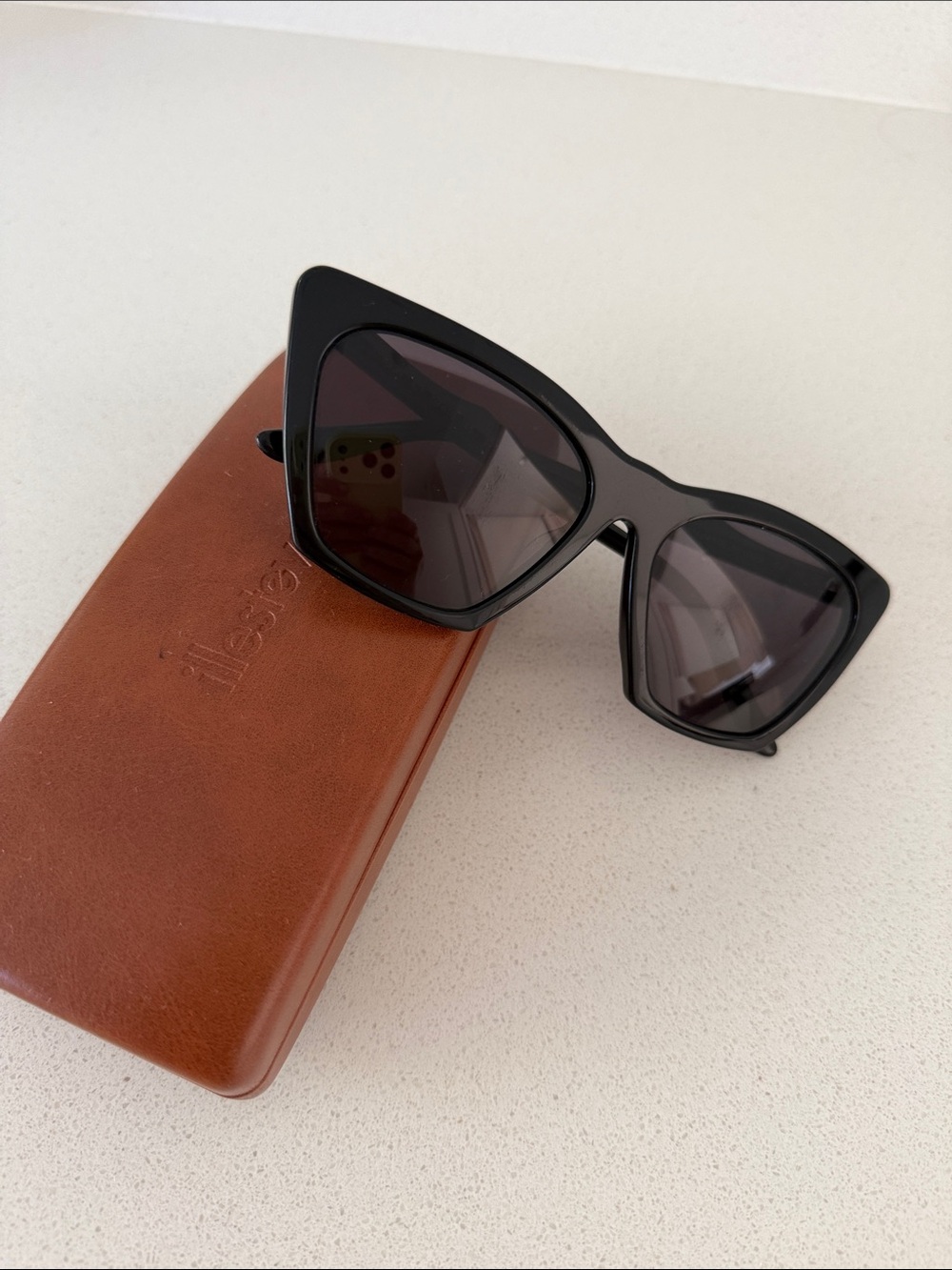 Illesteva Black Cat-Eye Sunglasses